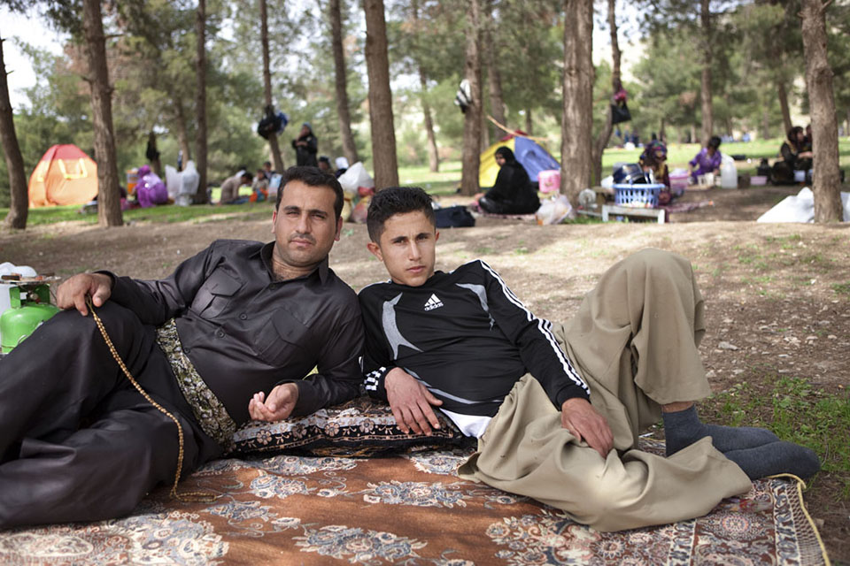 A father and son enjoying a Friday picnic in Dukan, just outside of Sulaimani, which is the cultural and business capital of Kurdistan. Many of the rebel leaders of the last 40 years were from Sulaimani, and today it wields important influence over the state of Kurdish affairs. 