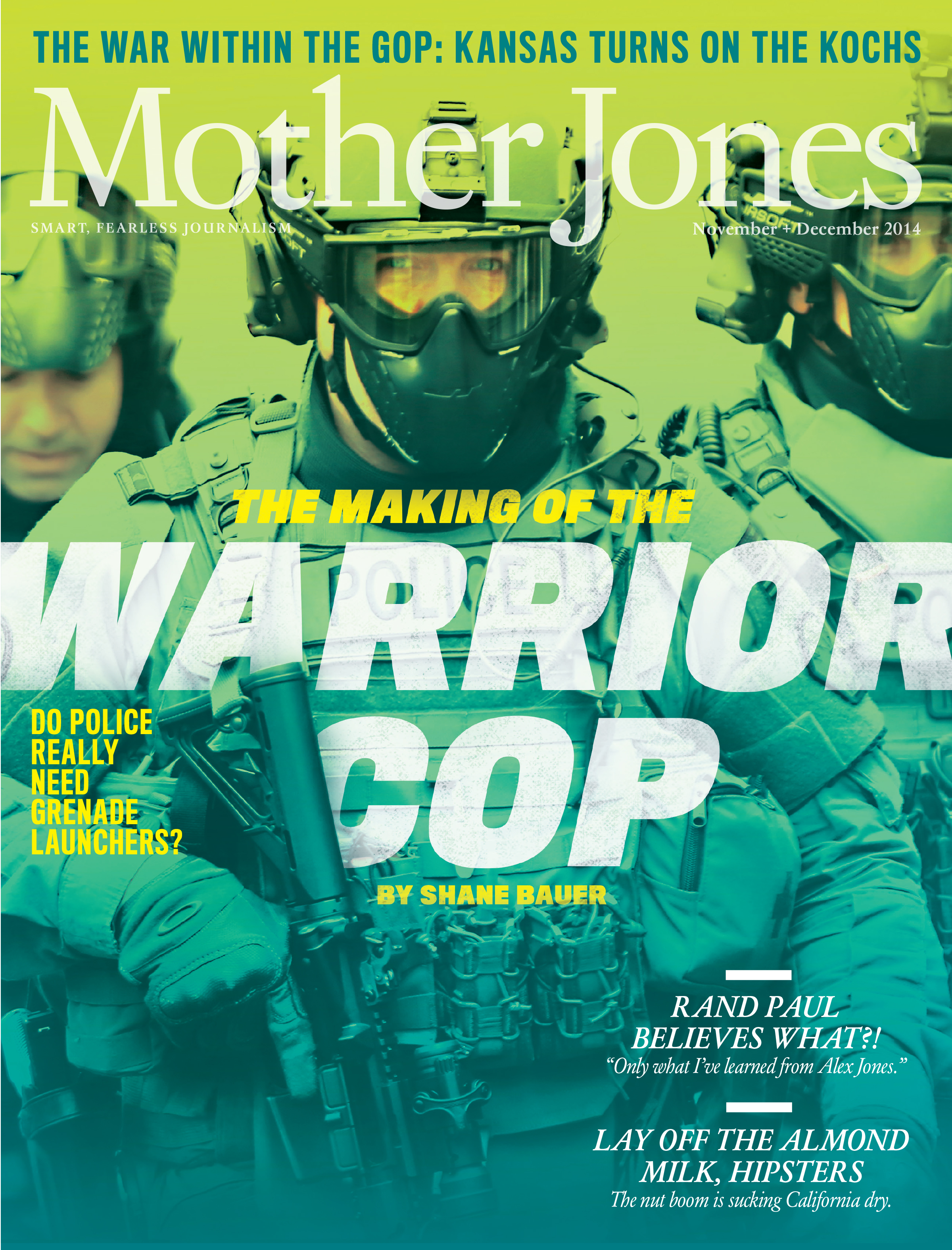 Mother Jones Magazine Cover : November + December 2014