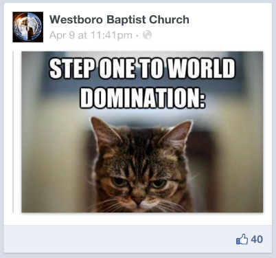Cat Westboro Baptist Church Anonymous