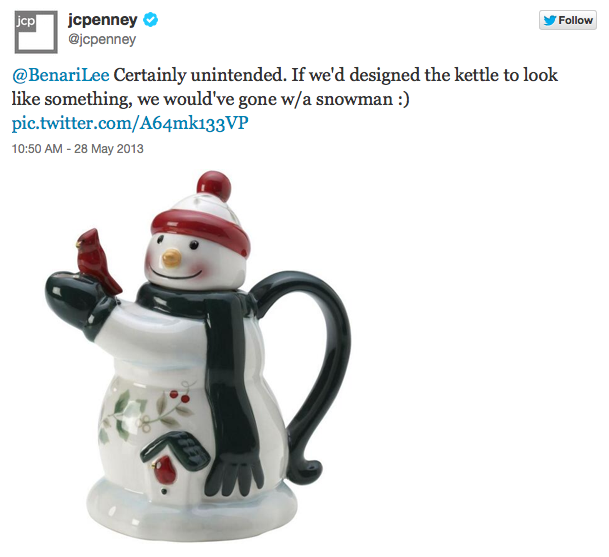 Hitler tea kettle jcpenney tweet