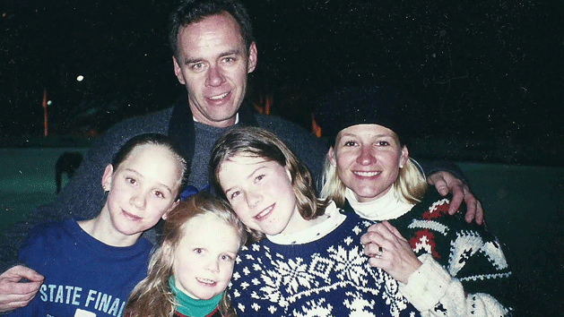 David Carr, with his favorite people: Jill Rooney Carr (right), Erin, Maddie and Megan Carr. 