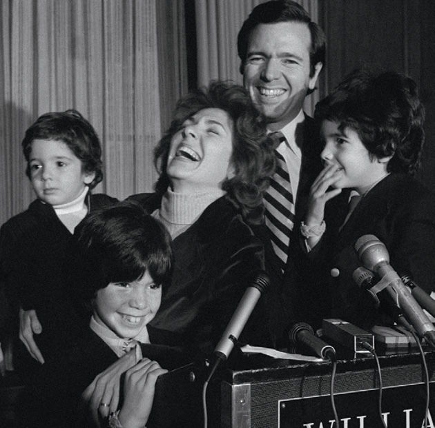 ohn and Teresa Heinz, with their sons Chris, John, and Andre?, announcing his Senate bid in 1975